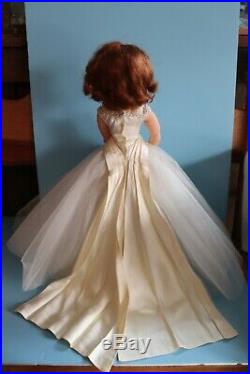 Beautiful Vintage Tagged Madame Alexander Cissy 1957 Bride Dress & Slip No Doll