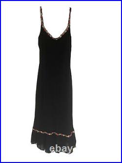 Betsey Johnson Black Slip Dress, 90s vintage