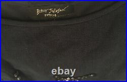 Betsey Johnson Evening Dres Rare Stretch Cotton Vintage Sleeveles Sequins Size S