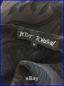Betsey Johnson Long Maxi Floral Sheer WithSlip Dress Vtg 90s M
