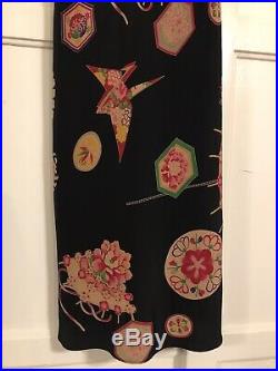 Betsey Johnson New York Rare 100% Silk Vintage 90s 1990s Japanese Slip Dress M