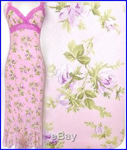 Betsey Johnson V-Neck Pink/Multi Color FLORAL COCKTAIL WEDDING Slip Sundress M/L