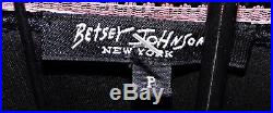 Betsey Johnson VINTAGE Dress STRETCH CRUSHED VELVET Black SLIP Maxi P S 2 4 6