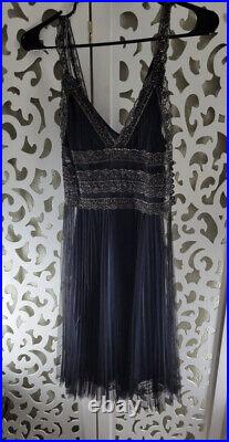 Betsey Johnson Vintage Pleated Lace Slip Dress XS 6 90s Y2K UO Reformation