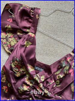 Betsey Johnson Vintage Silk Biased Cut Dress M Black Label