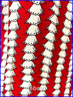 Betsey Johnson Vintage Slip Dress NWT 90's Red? Black White Ruffle Trim M