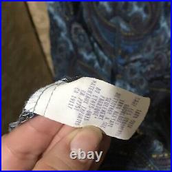 Betsey Johnson Vintage Y2K Blue Multi-Color Paisley Slip Dress Size P