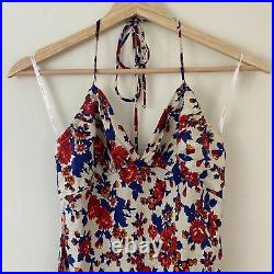 Betsey Johnson Vintage Y2K Floral Ruffle Halter Dress