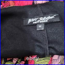 Betsey Johnson Vintage Y2K Sheer Floral Slip Dress 100% Silk Size 4