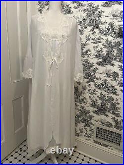 Blanche by Bridal Robe And Slip Gown Nylon Lace Peignoir Lingerie