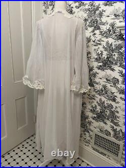 Blanche by Bridal Robe And Slip Gown Nylon Lace Peignoir Lingerie