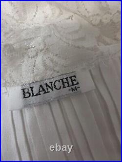 Blanche by Bridal Robe And Slip Gown Nylon Lace Peignoir Lingerie