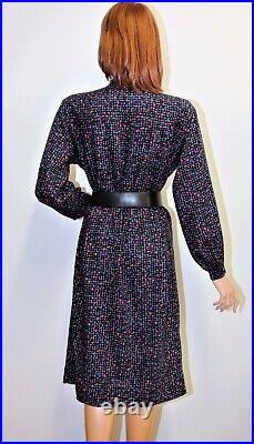 CHRISTIAN DIOR BOUTIQUE Vintage 80s Long Sleeves Dress 44FR 12US Made in France