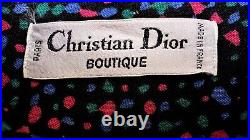 CHRISTIAN DIOR BOUTIQUE Vintage 80s Long Sleeves Dress 44FR 12US Made in France