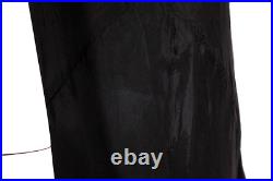 COMME DES GARCONS Vintage Black Sateen Asymmetrical Midi Sheath Dress L