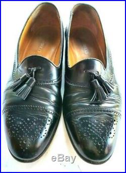 Caporicci Loafers Black Mens Leather Tassels Slip On Dress VTG Size 11M EU 44