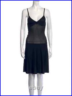 Chanel S/s 2008 Vintage Black Slip Dress Karl Lagerfeld Size Us 6/ Fr 38 / M