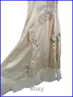 Charlotte Russe Vintage Midi Dress Ivory Sequin Halter Regular Size Small