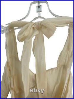 Charlotte Russe Vintage Midi Dress Ivory Sequin Halter Regular Size Small