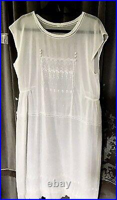 Charming Vintage 1920s Cotton Dress And Slip M