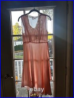 Chiffon Slip Dress 1940s Pink S Vintage Slip Dress