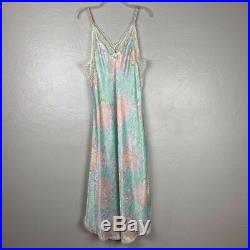 Christian DIOR Vintage Maxi Floral Lace Nightgown Slip Dress Size Large