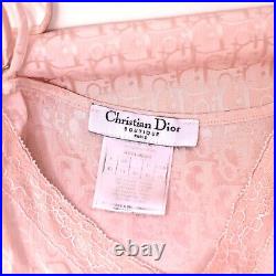 Christian Dior John Galliano Diorissimo Logo Trotter Vintage Slip Dress Lingerie