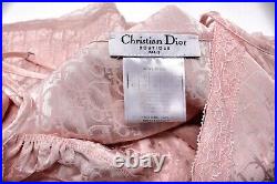 Christian Dior John Galliano Diorissimo Logo Trotter Vintage Slip Dress Lingerie