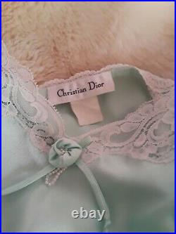 Christian Dior Slip Dress Lingerie Mint Vintage Romantic Intimates
