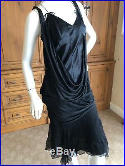 Christian Dior by John Galliano Black Silk Slip Dress Fall 2010