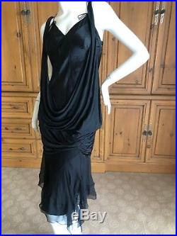 Christian Dior by John Galliano Black Silk Slip Dress Fall 2010