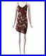 Christian Dior slip dress Vintage lace trim Size 4 floral maroon