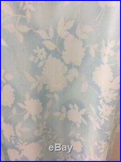 Christian dior Vtg Blue Floral Lace Slip Dress Sz S/M