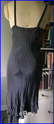 Comme des Garcons Vintage Silky Ruffled Slip dress SZ m. Grey