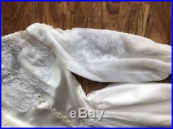 Custom Vintage Wedding Dress, Vale, & Slip Ivory / White (Approx. Size 10)