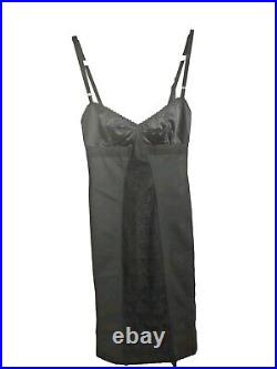 D&G Dolce & Gabanna Vintage BLACK LACE SLIP DRESS/ SIZE 40 (US 4) EUC