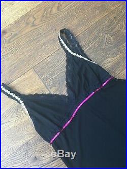 D&G Dolce & Gabbana Black Hugging Slip Dress Vintage Busti Strappy Size 44 Uk12