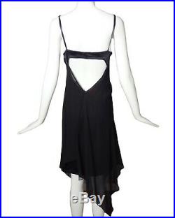 DOLCE & GABBANA-1990s Black Chiffon Slip Dress, Size-8