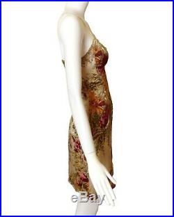 DOLCE & GABBANA-1990s Floral Silk Slip Dress, Size-6