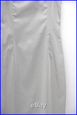 DOLCE & GABBANA D&G VTG Silver Burgundy Sheer Silk Layer Bustier Slip Dress 2/4
