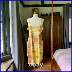 DYED PETALS Vintage Hand Botanically Dyed Tie-Dyed Slip Dress L/XL 40