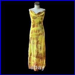 DYED PETALS Vintage Hand Botanically Dyed Tie-Dyed Slip Dress LARGE