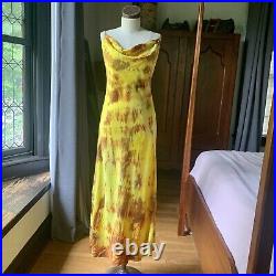 DYED PETALS Vintage Hand Botanically Dyed Tie-Dyed Slip Dress LARGE