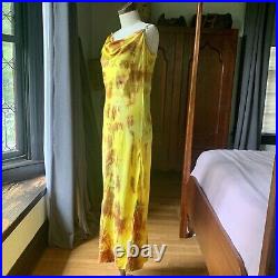 DYED PETALS Vintage Hand Botanically Dyed Tie-Dyed Slip Dress LARGE