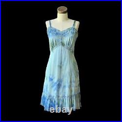 DYED PETALS Vintage Hand Botanically Dyed Tie-Dyed Slip Dress S/M 34