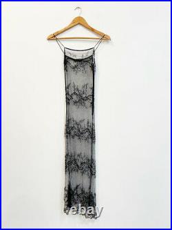 Designer Collette Dinnigan VTG 2000's Size S Mesh & Sequin Women's Vintage Dress