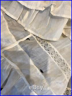 Divine! Edwardian Silk Lace Petticoat True Vintage Antique Skirt Dress Bohemian
