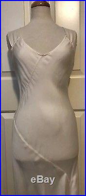 Divine! Vintage Real Calvin Klein10 Ivory Heavy Silk Charmeuse Slip Dress