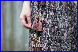 Doen Neroli Slip Midi Dress Grasse Floral Printed Cotton Resort Vintage M 204707