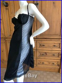 Dolce & Gabbana Lingerie Vintage Sheer Lace Slip Dress Size 38 B